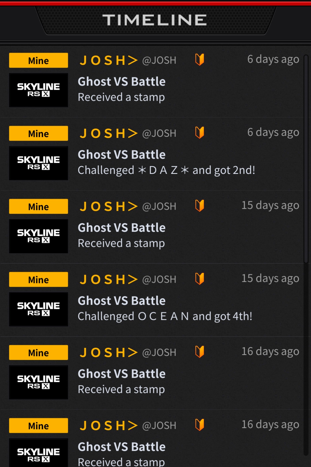 A recent history of my account&rsquo;s Ghost Battles